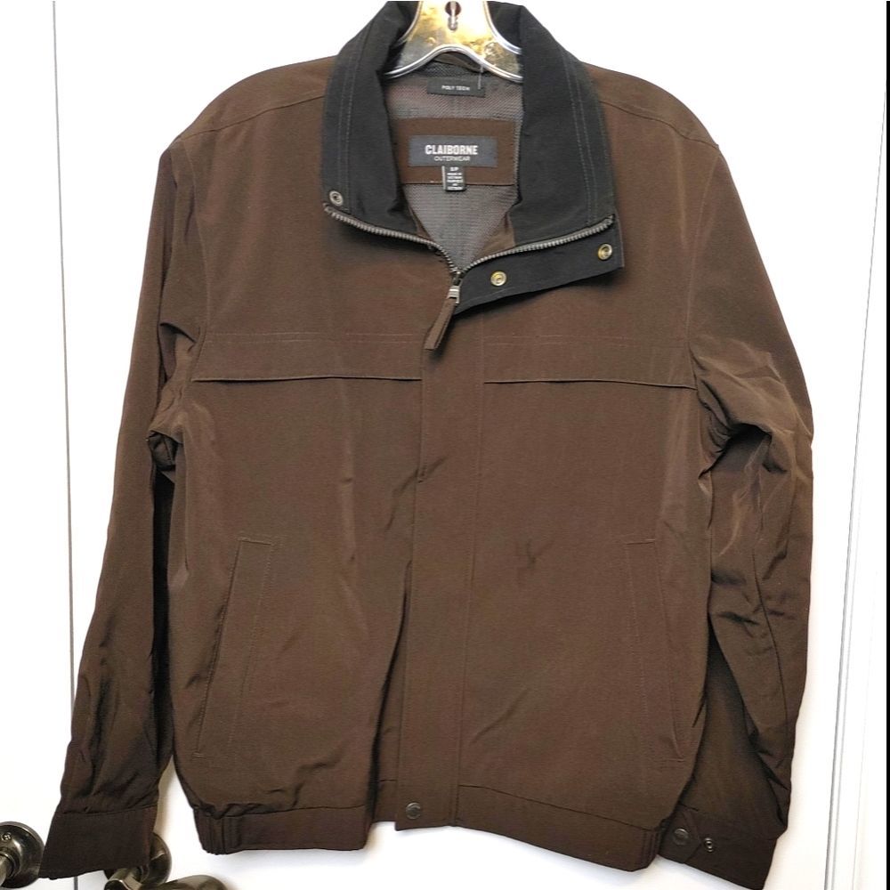 Claiborne Brown mens Size Small jacket waterproof